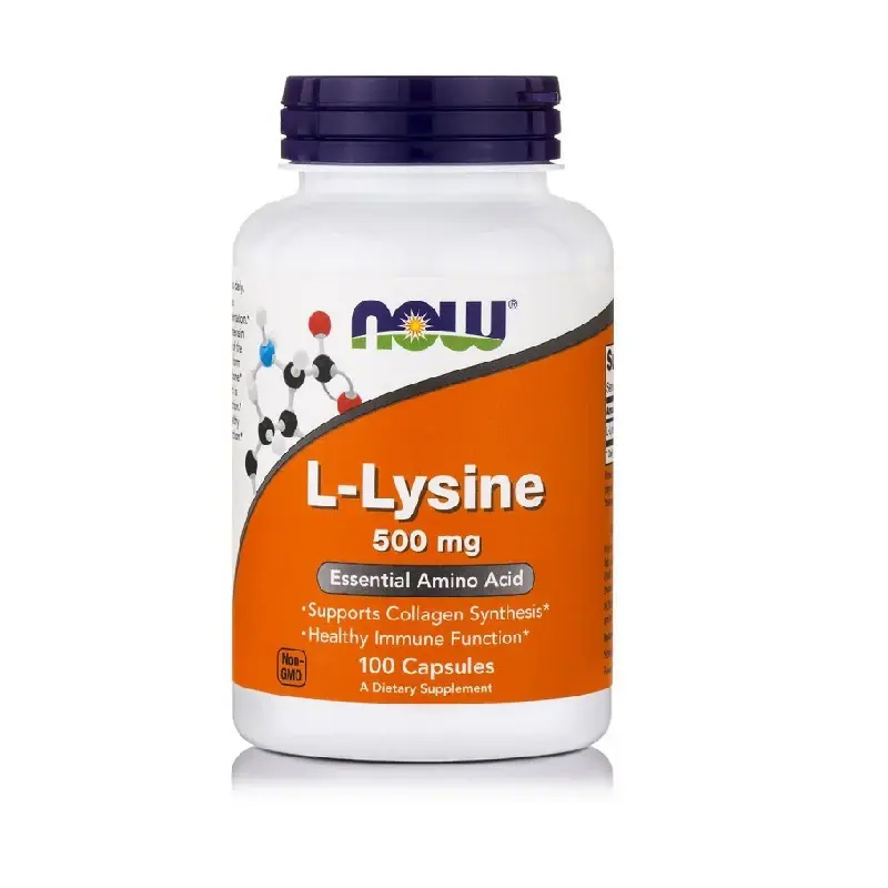 L-Lisina 500mg 100 Comprimidos NOW Foods