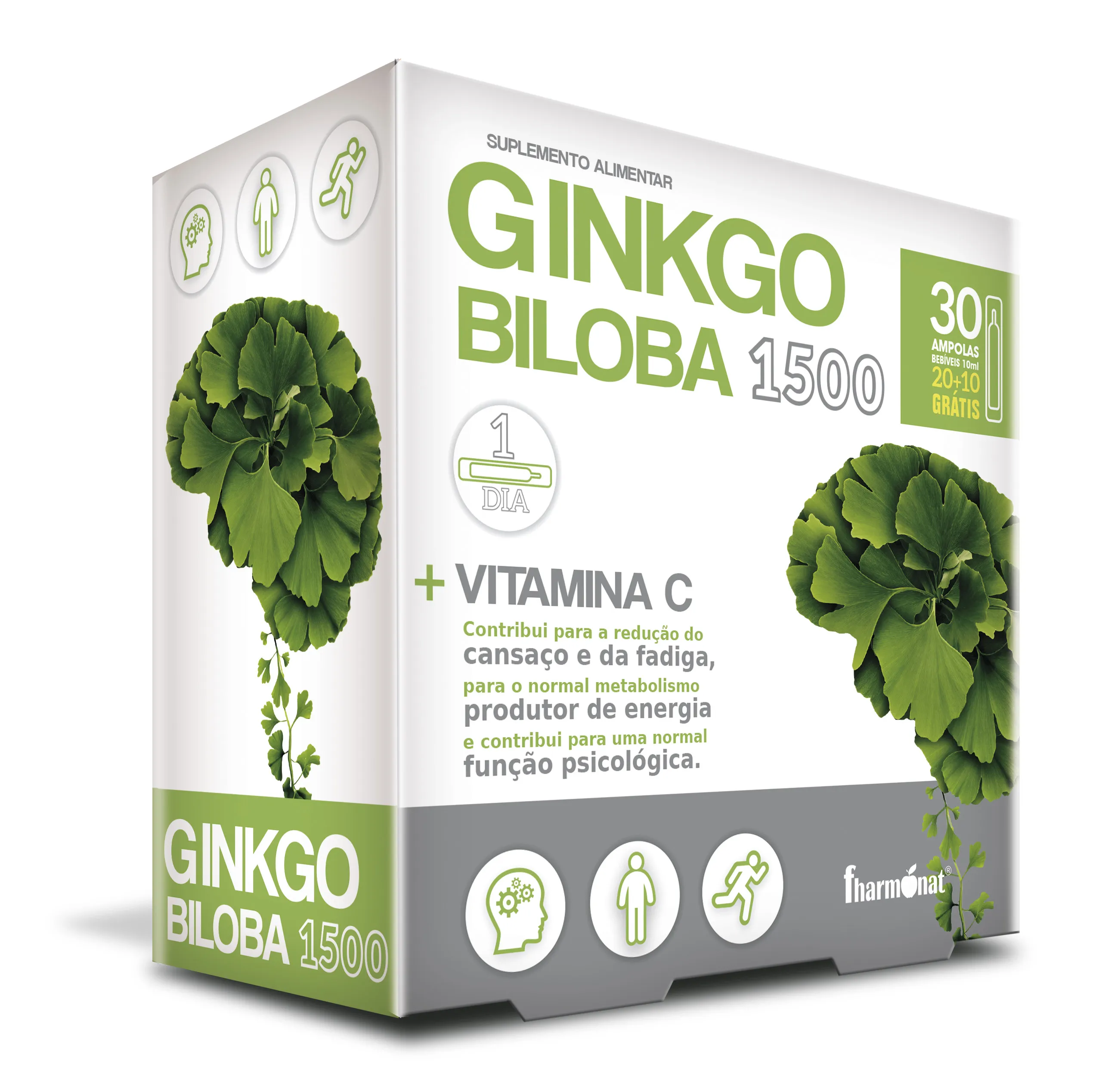 Ginkgo Biloba 1500mg 30 Ampolas
