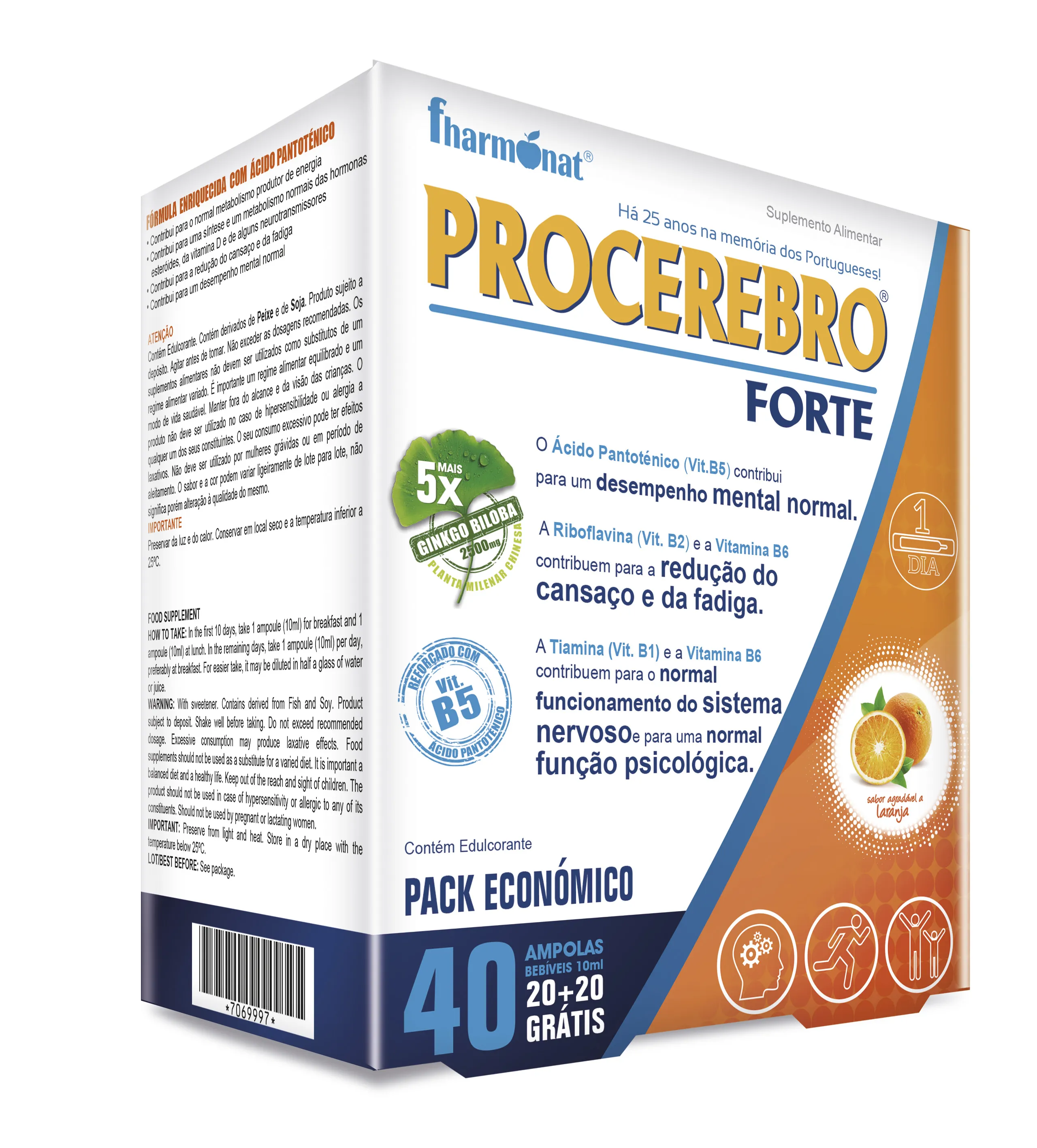 Procerebro Forte 40 Ampolas (20+20 Grátis)