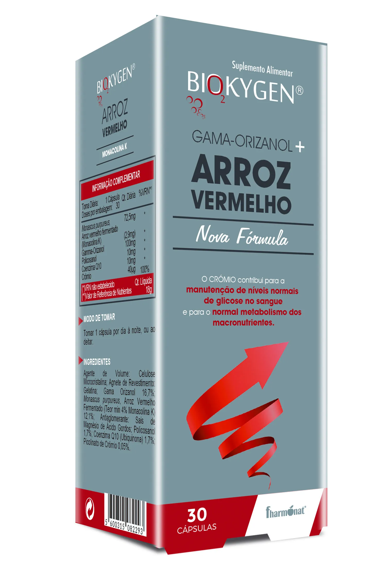 Gama-Orizanol + Arroz Vermelho 30 Cápsulas