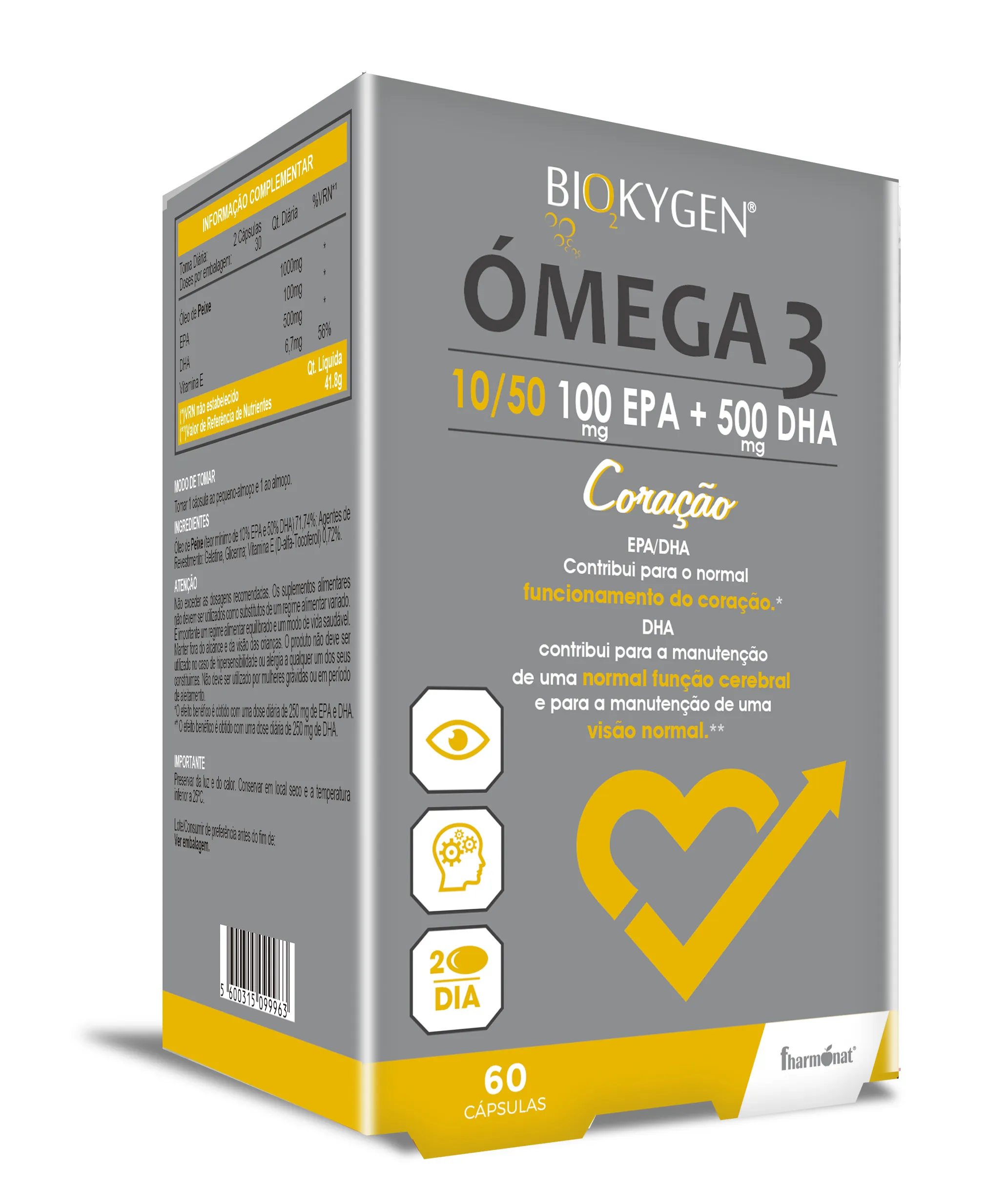 Biokygen Ómega 3 EPA 10/DHA 50 60 Cápsulas