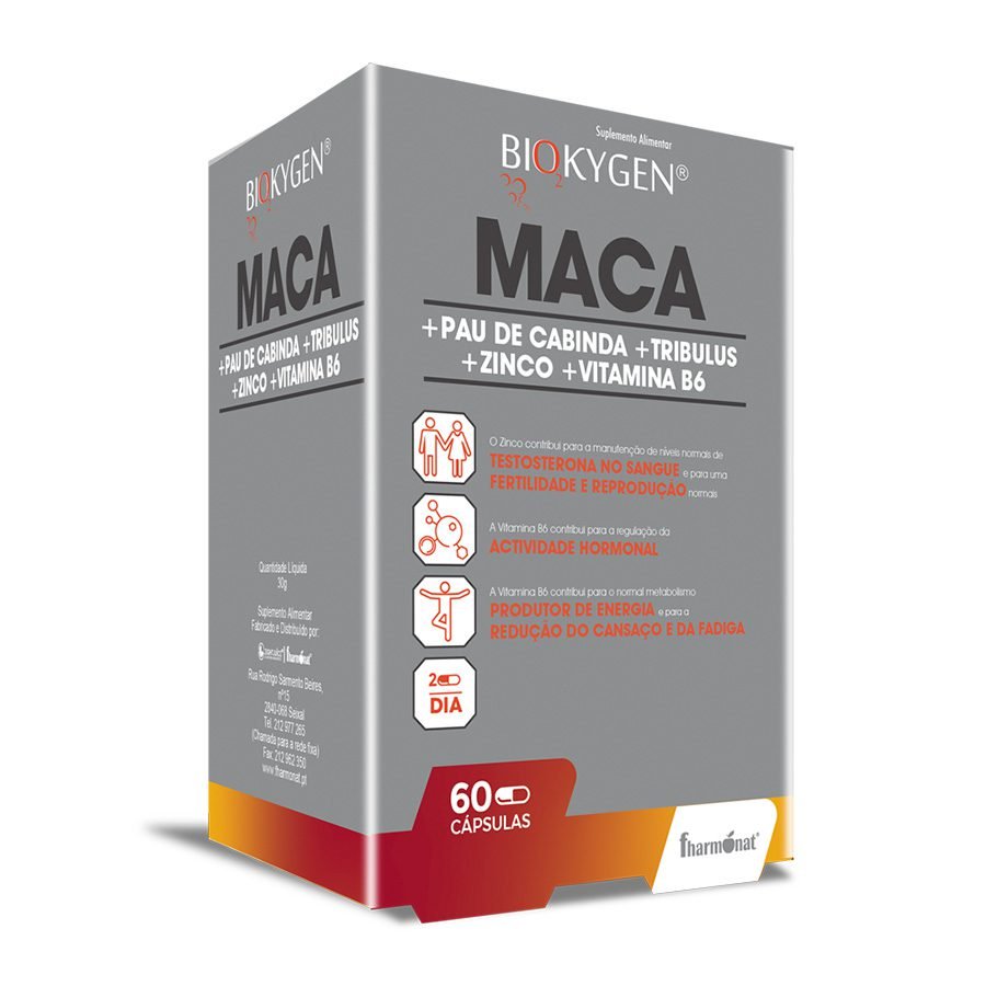 Biokygen Maca+Pau Cabinda+Tribulus 60 Cápsulas