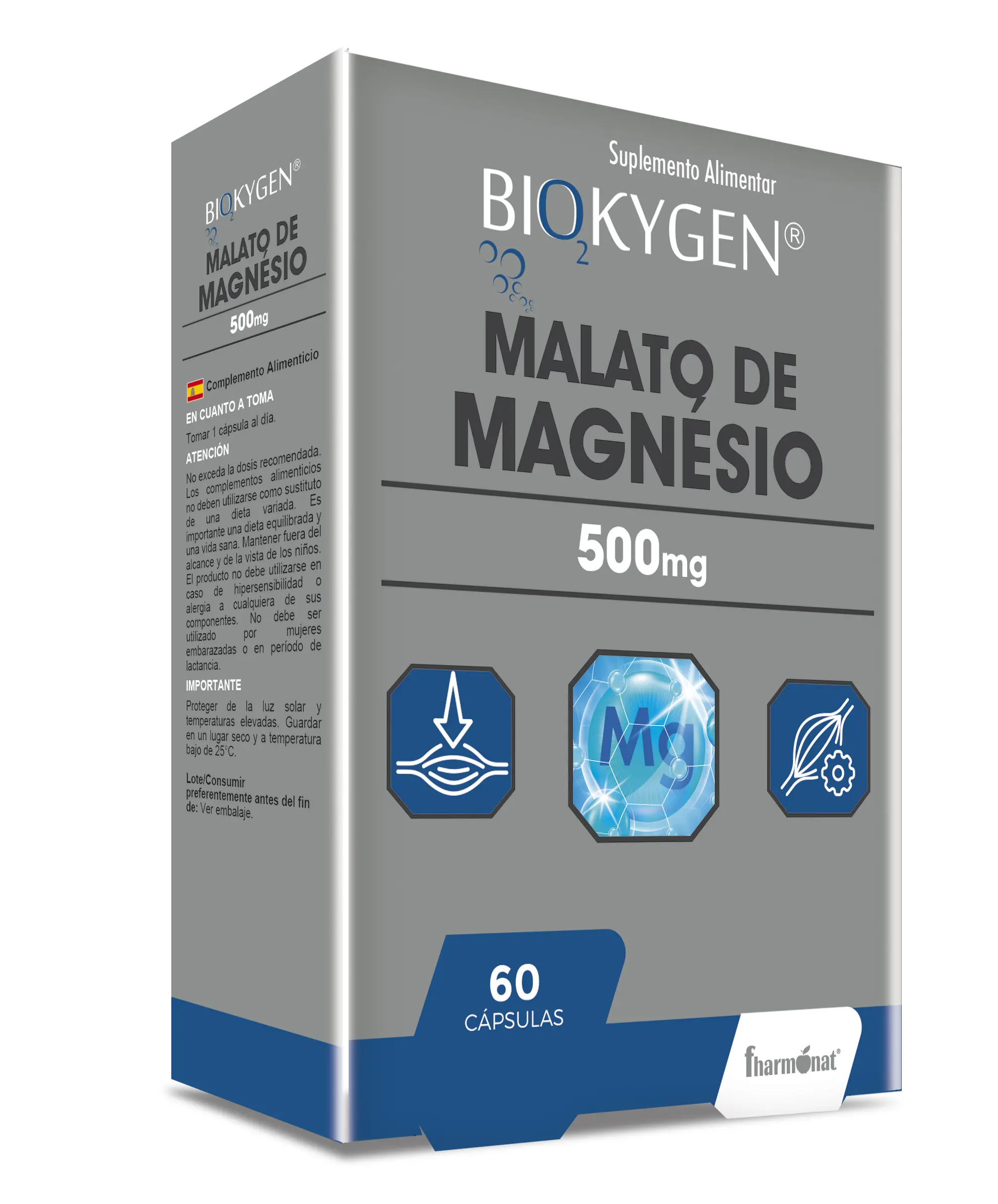 Byokygen Malato De Magnesio 60 Cápsulas