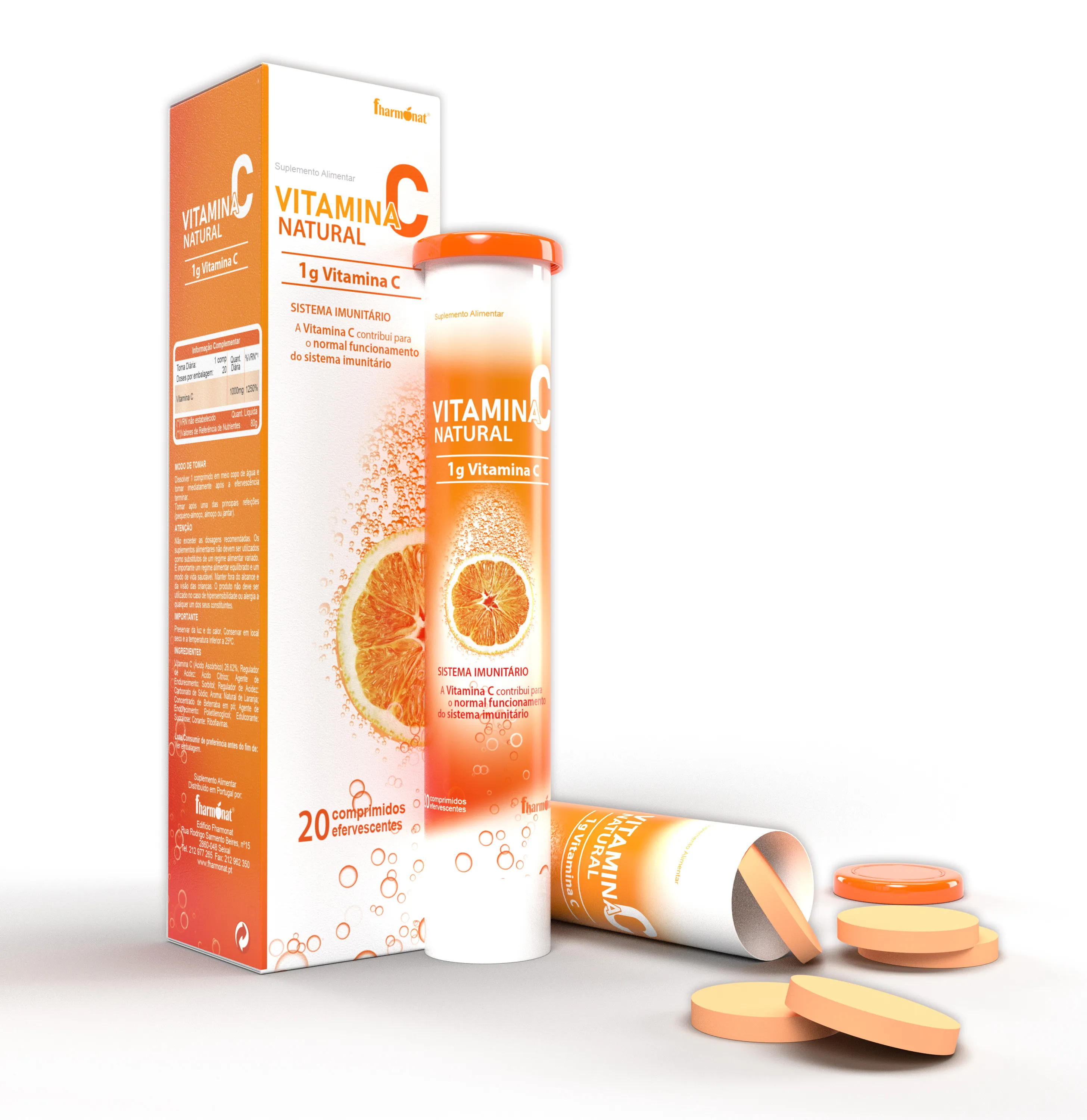Vitamina C Natural 1000mg 20 Comprimidos Efervescentes