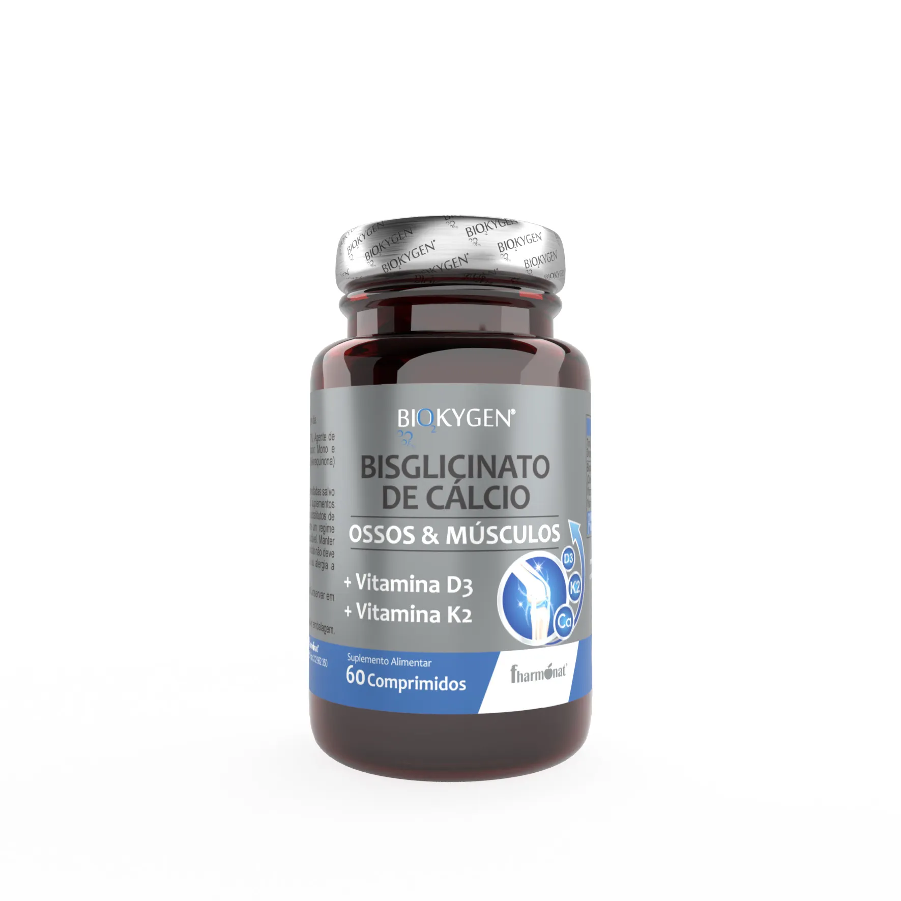 Biokygen Bisglicinato de Cálcio + D3 + K2 60 Comprimidos