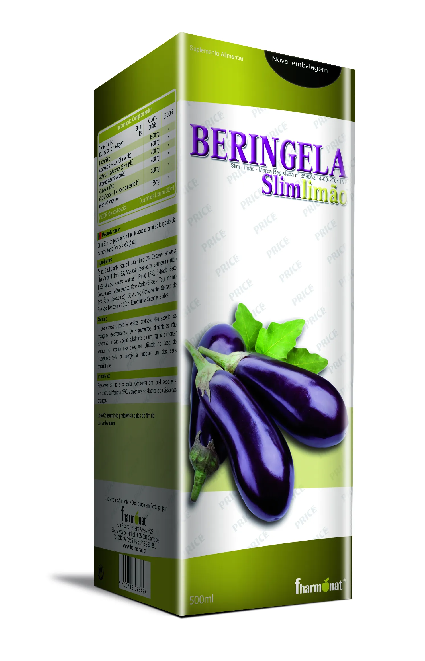 Beringela Slim Limão 500ml