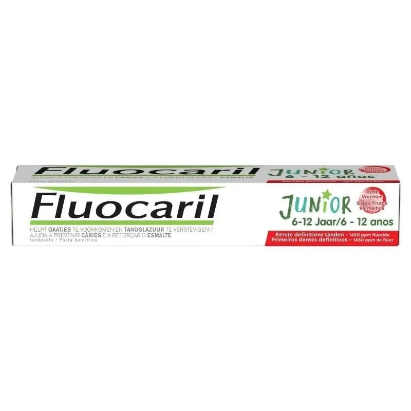 Fluocaril Junior Gel Dentífrico Frutos Vermelhos 6-12 Anos 75ml