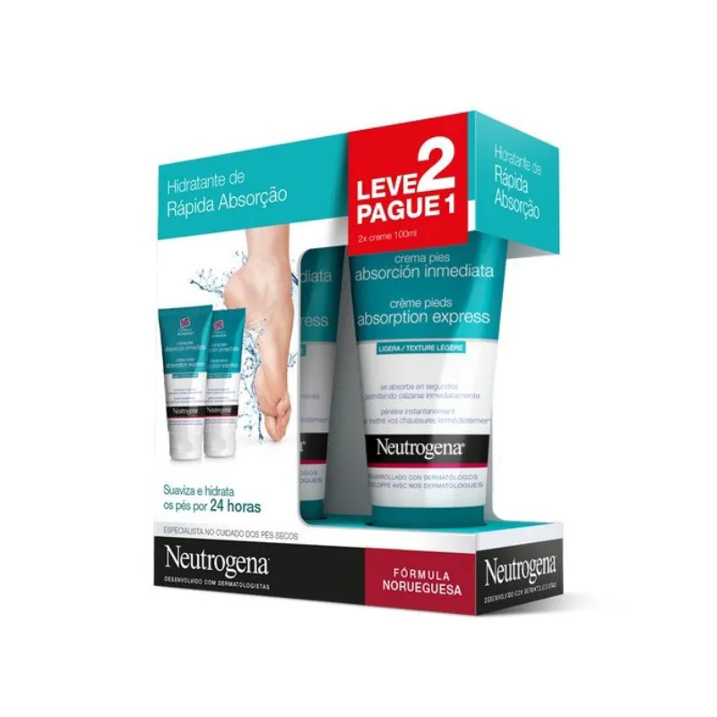 Neutrogena Fórmula Norueguesa Duo Creme Pés Absorção Rápida 2x100ml