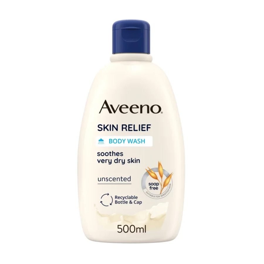 Aveeno Skin Relief Gel de Banho Sem Sabão Pele Muito Seca 500ml