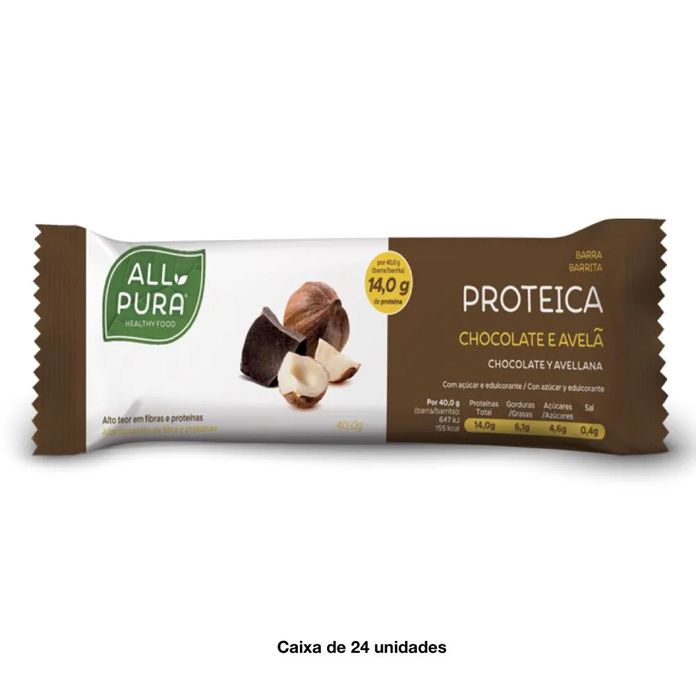 Allpura Barra Proteica Chocolate e Avelã 40g