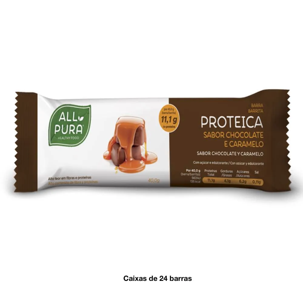 Allpura Barra Proteica Chocolate e Caramelo 40g