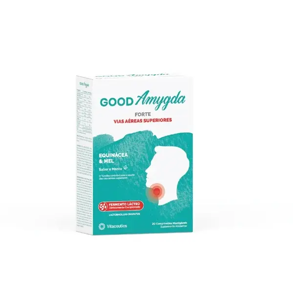 Good Amygda Forte Comprimidos Mastigáveis Mel-Menta 20