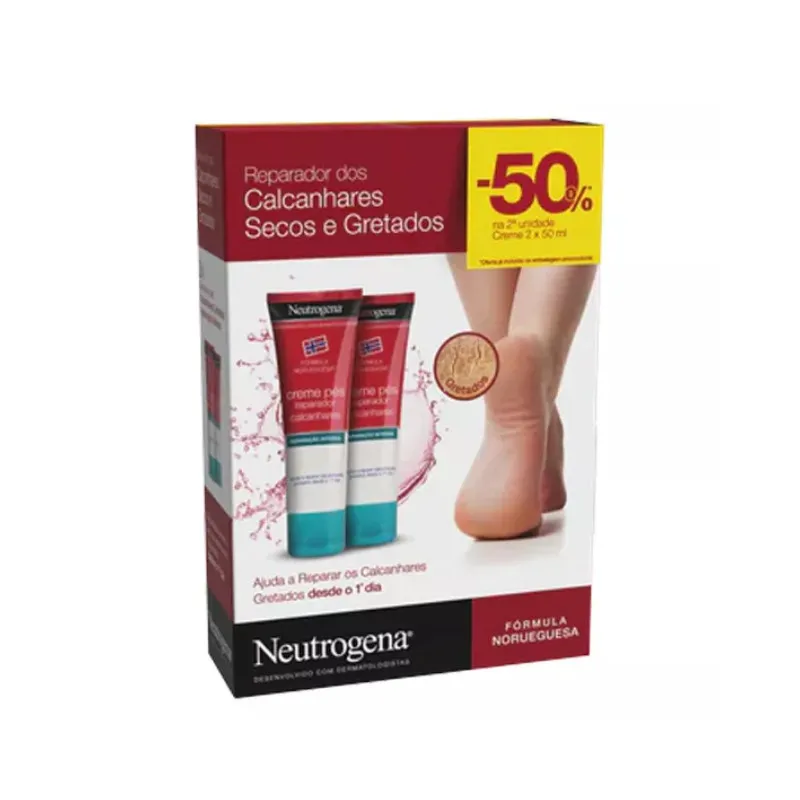 Neutrogena Fórmula Norueguesa Duo Creme Pés Calcanhares Gretados 2x50ml