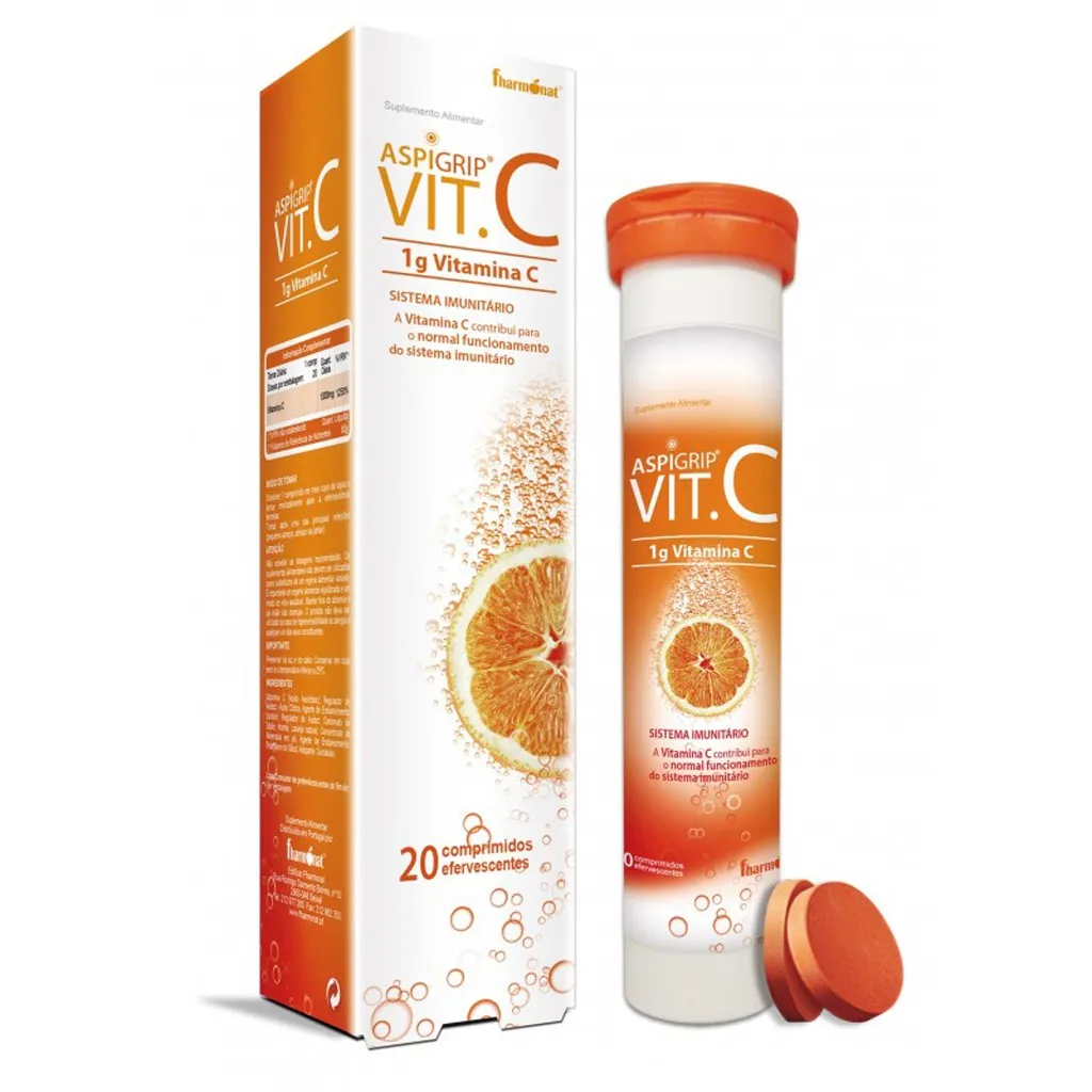 Aspigrip Vitamina C 20 Comprimidos Efervescentes