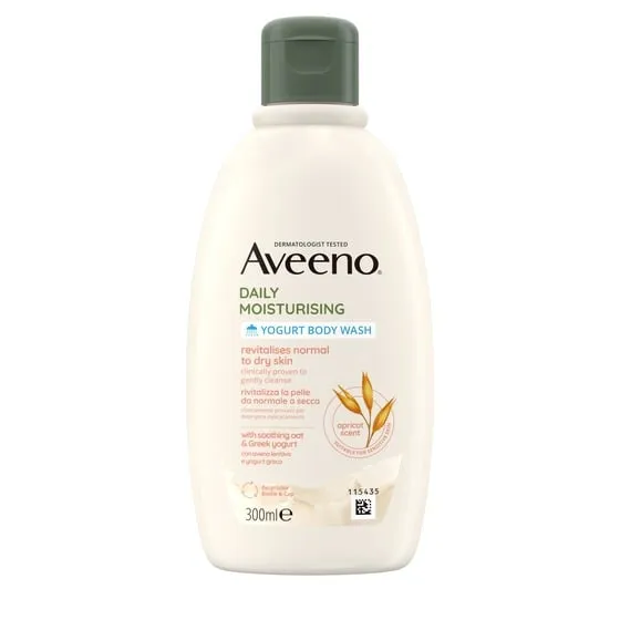 Aveeno Daily Moisturising Gel de Banho Iogurte Damasco e Mel 300ml