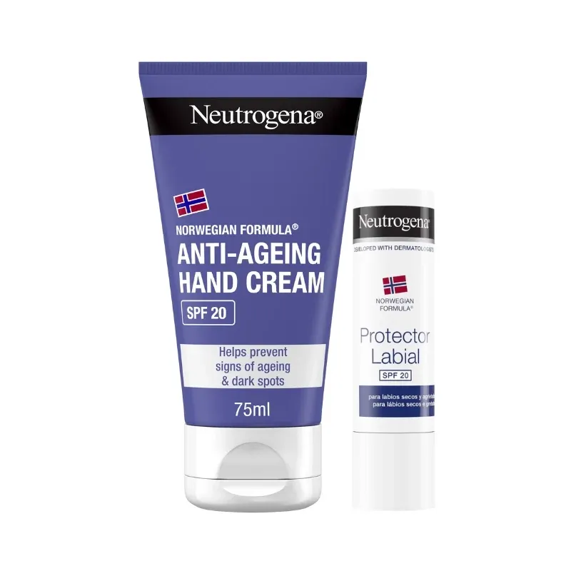 Neutrogena Creme Mãos Antienvelhecimento SPF20 + Stick Labial SPF20
