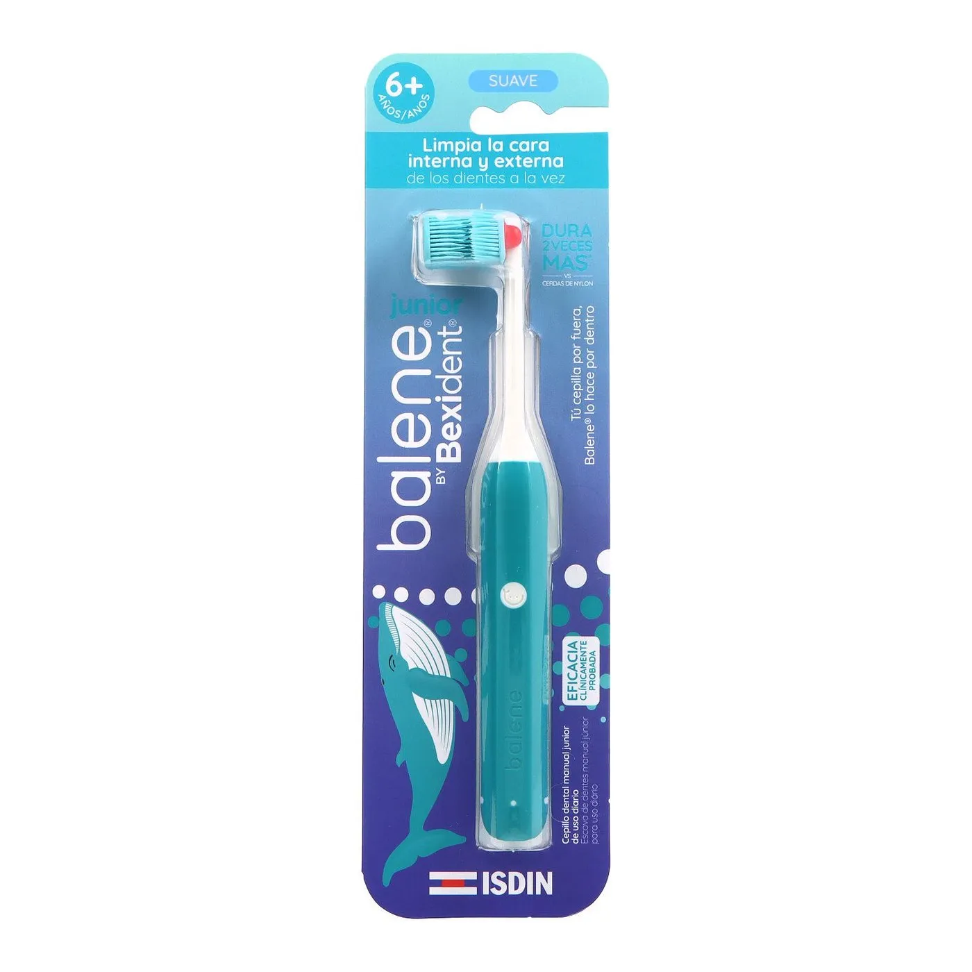 Balene by Bexident Junior Escova de Dentes Suave Azul 6+ Anos