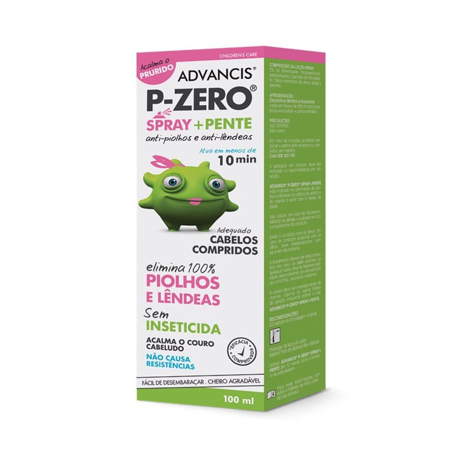 Advancis P-Zero Loção Spray Anti Piolhos E Lêndeas